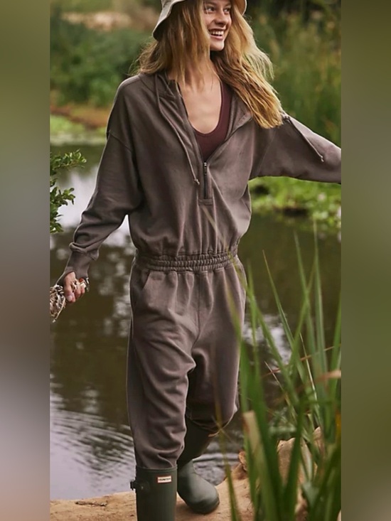 Free People Pants - Free People Hooded Training Day Jumpsuit